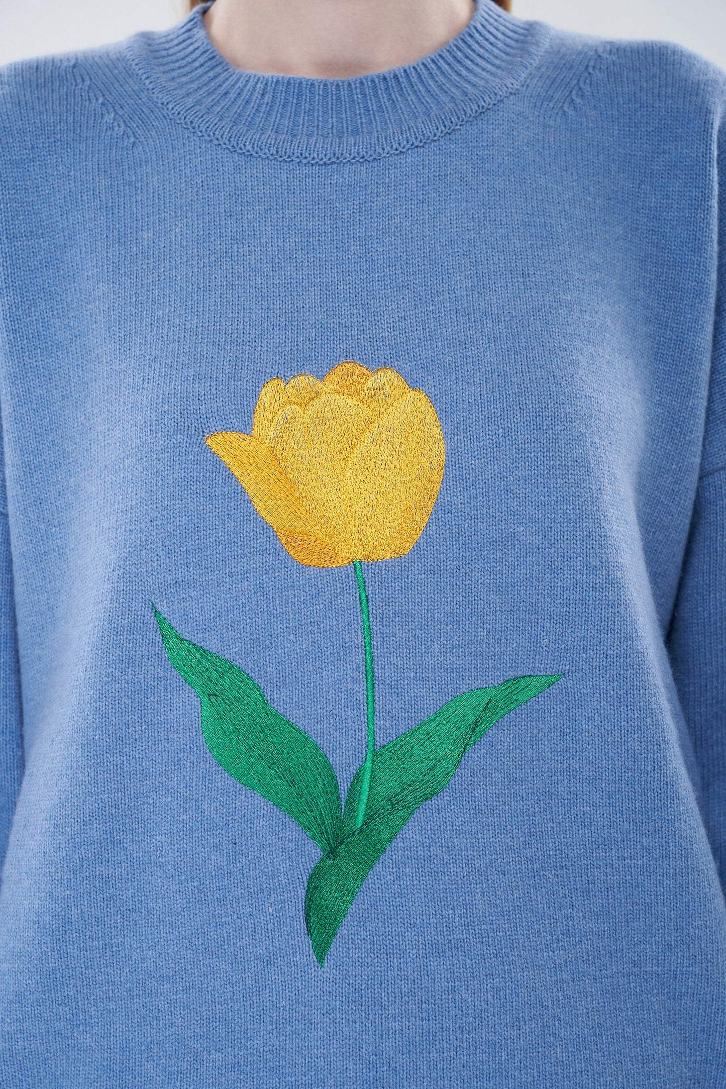 GRAFFITIONMIND Tulip Cashimere Knit Sweater / SKY BULE