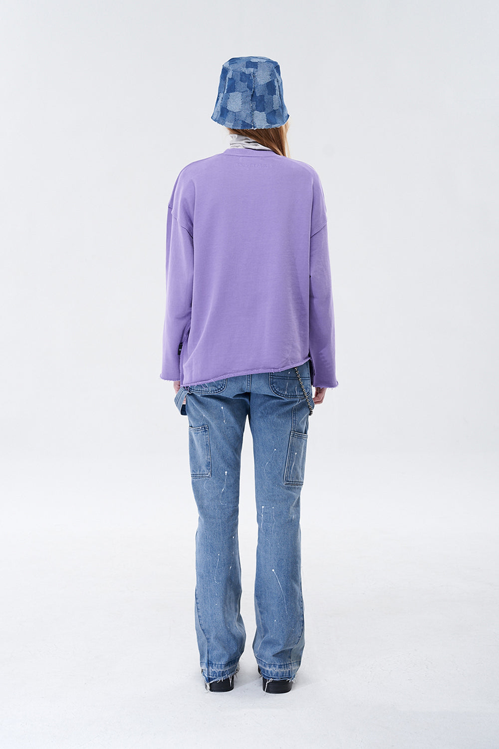 GRAFFITIONMIND  Incision Long Sleeve Tee / PURPLE